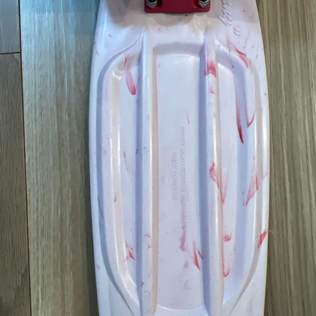 Penny スケートボード ピンク&レッドマーブル