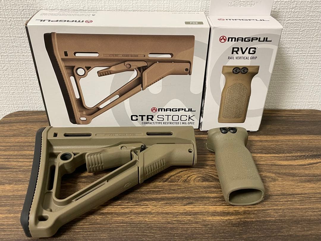 【実物】MAGPUL CTR ストック RVG グリップFDE マグプル