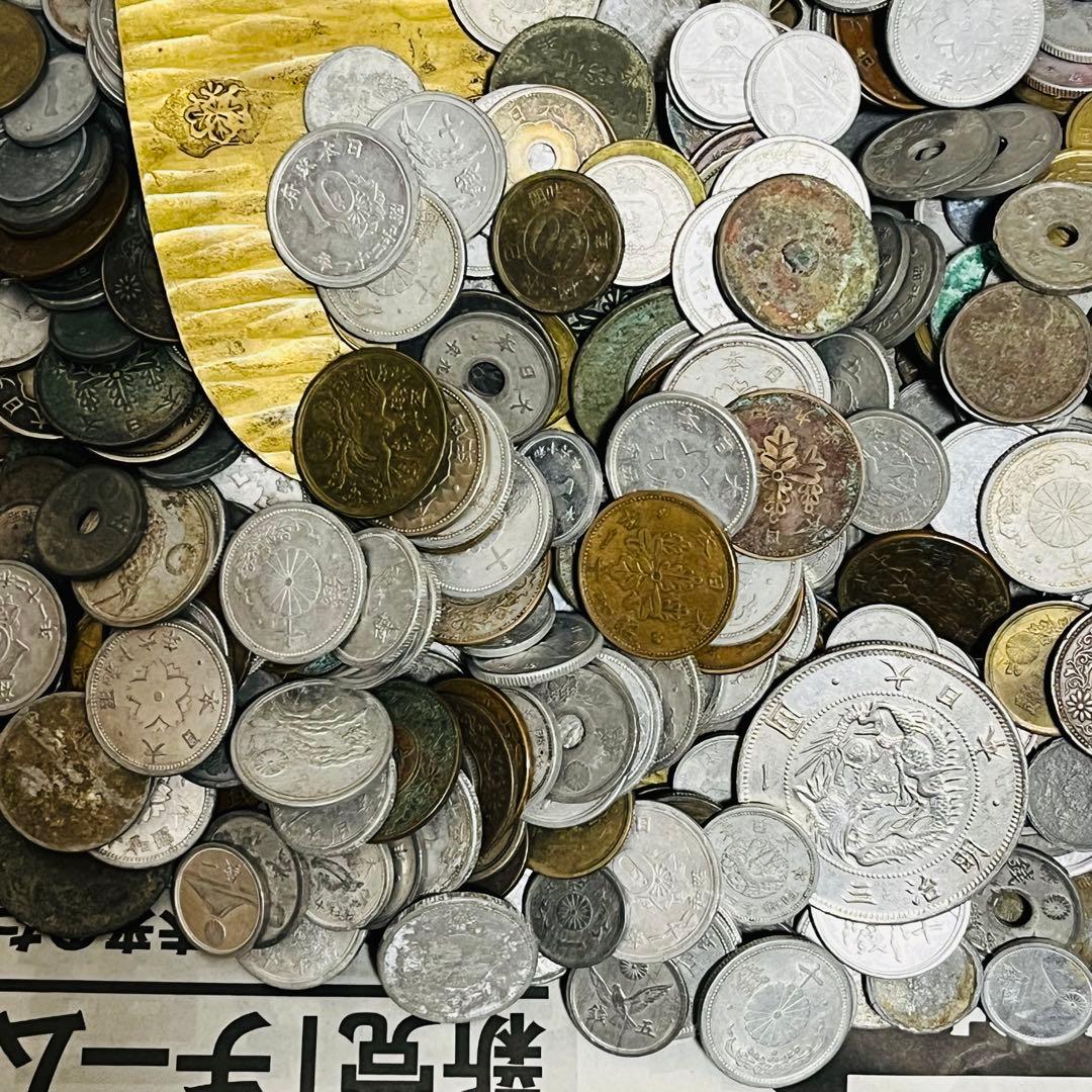 銀貨 古銭 硬貨 日本古銭 雑銭まとめ　2.0kg以上