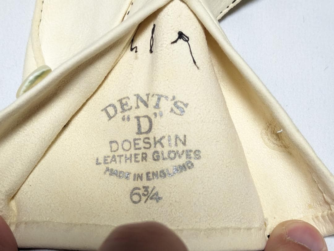 Dents ドスキン 50sヴィンテージ 英国製グローブ オフホワイト XS
