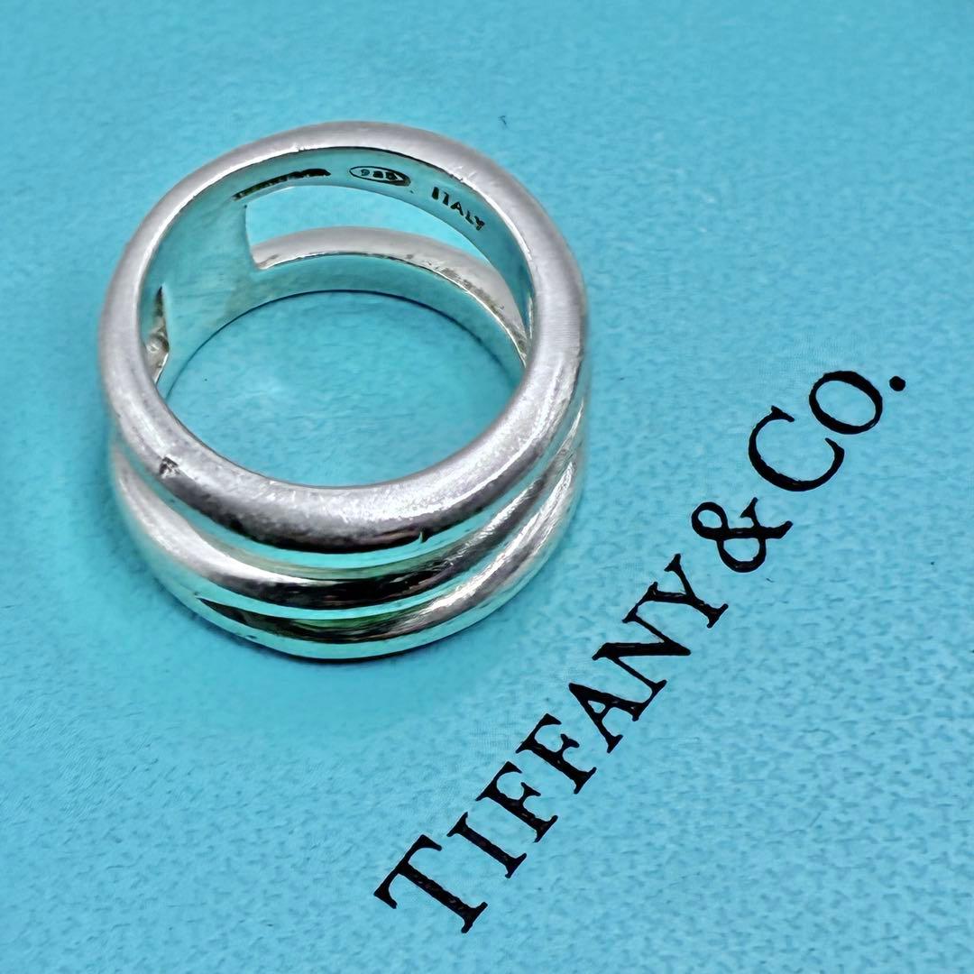 ティファニー　9号　オープン　ダイアゴナル　リング　シルバー925　指輪