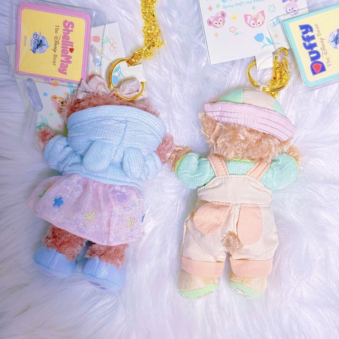 上海ディズニー新作 春日　ダッフィーシェリーメイ　ぬいぐるみキーチェーン