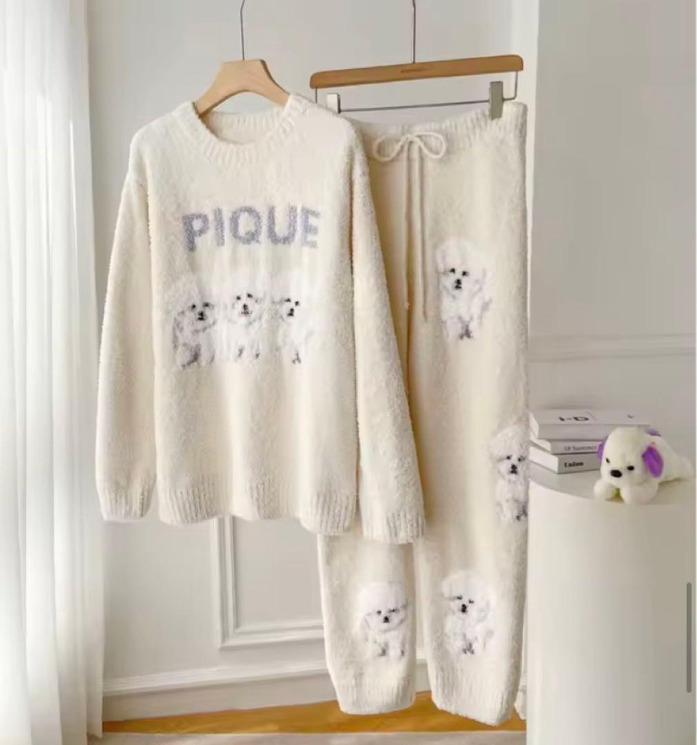 新品未使用！ジェラピケお好きな方に⭐︎ ビションジャガードプルオーバーホワイト