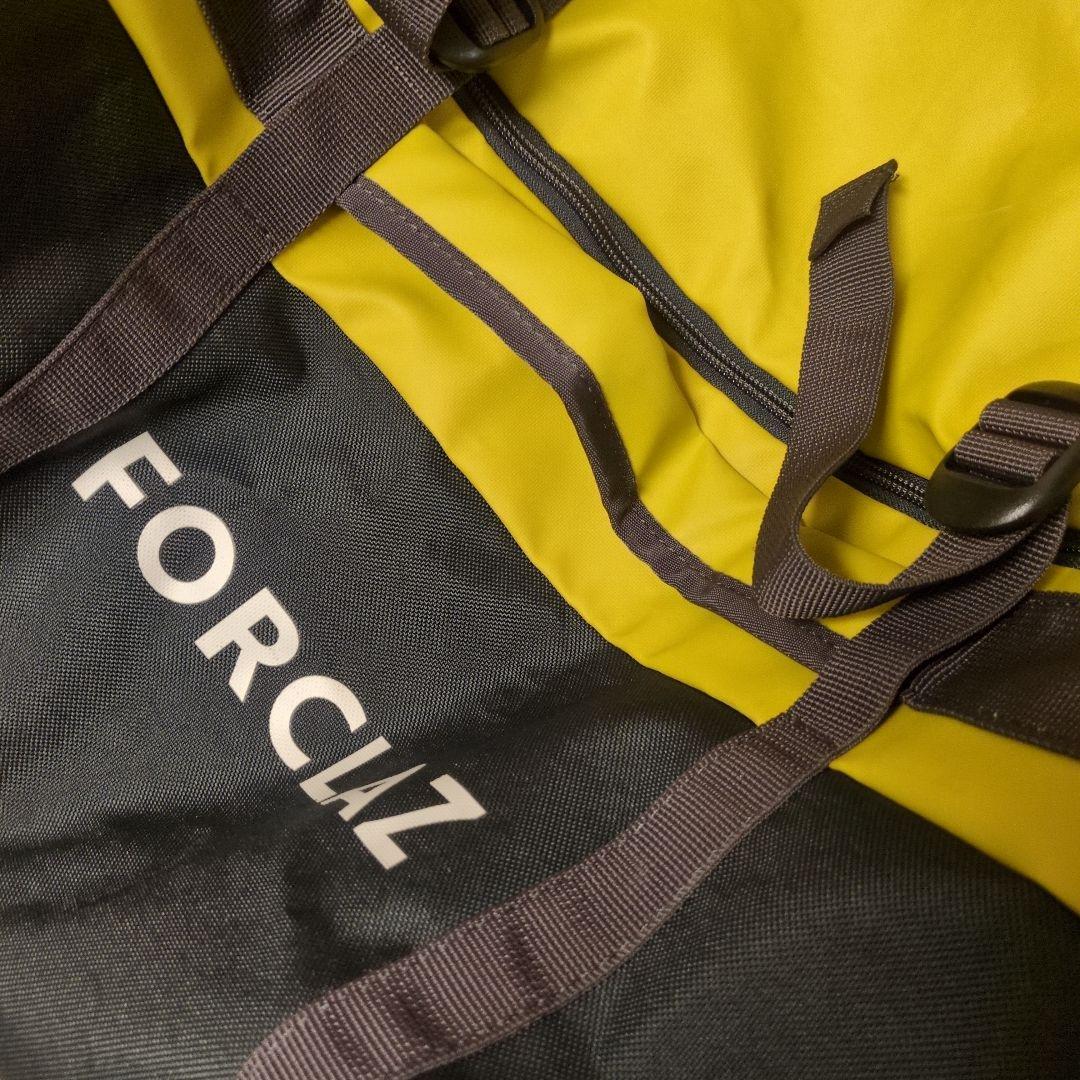 デカトロン FORCLAZ リュック ダッフルバッグ 80L-120L イエロー