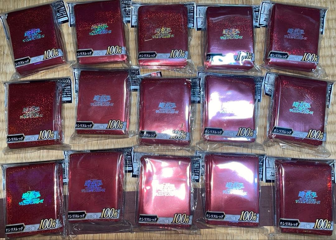 遊戯王 コナミフレンドリーショップ 限定 スリーブ オシリスレッド　15個