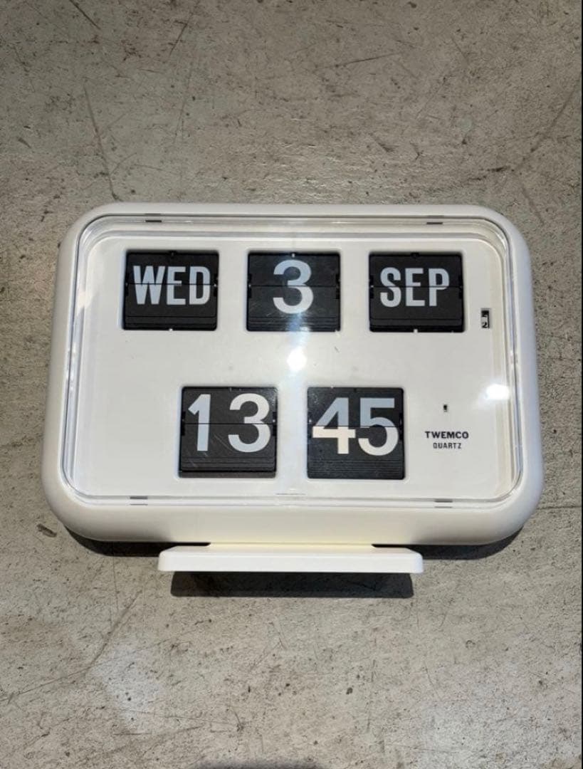 TWEMCO フリップクロック ホワイト　美品