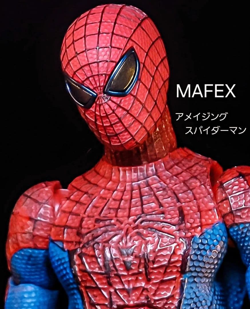 MAFEX アメイジング・スパイダーマン No.001＆カスタムヘッド2個 新品