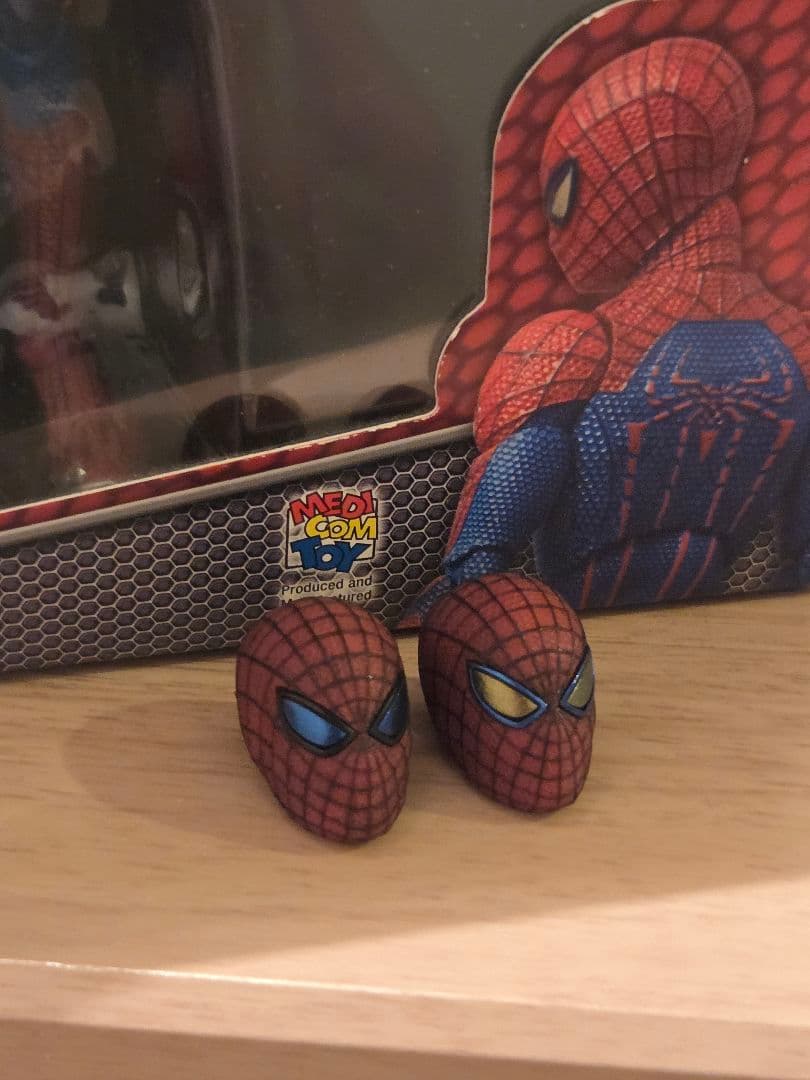 MAFEX アメイジング・スパイダーマン No.001＆カスタムヘッド2個 新品
