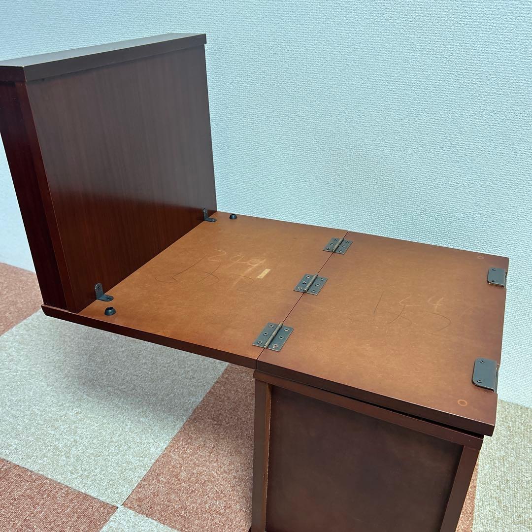 文机 折りたたみ式 三段引き出し アンティーク