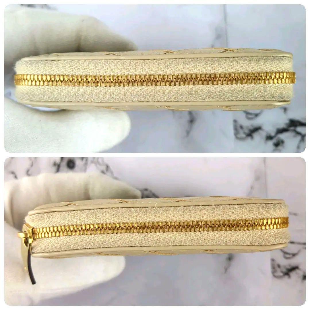 【現行】ボッテガヴェネタ☆マキシ　金金具　ラウンドファスナー　折り財布