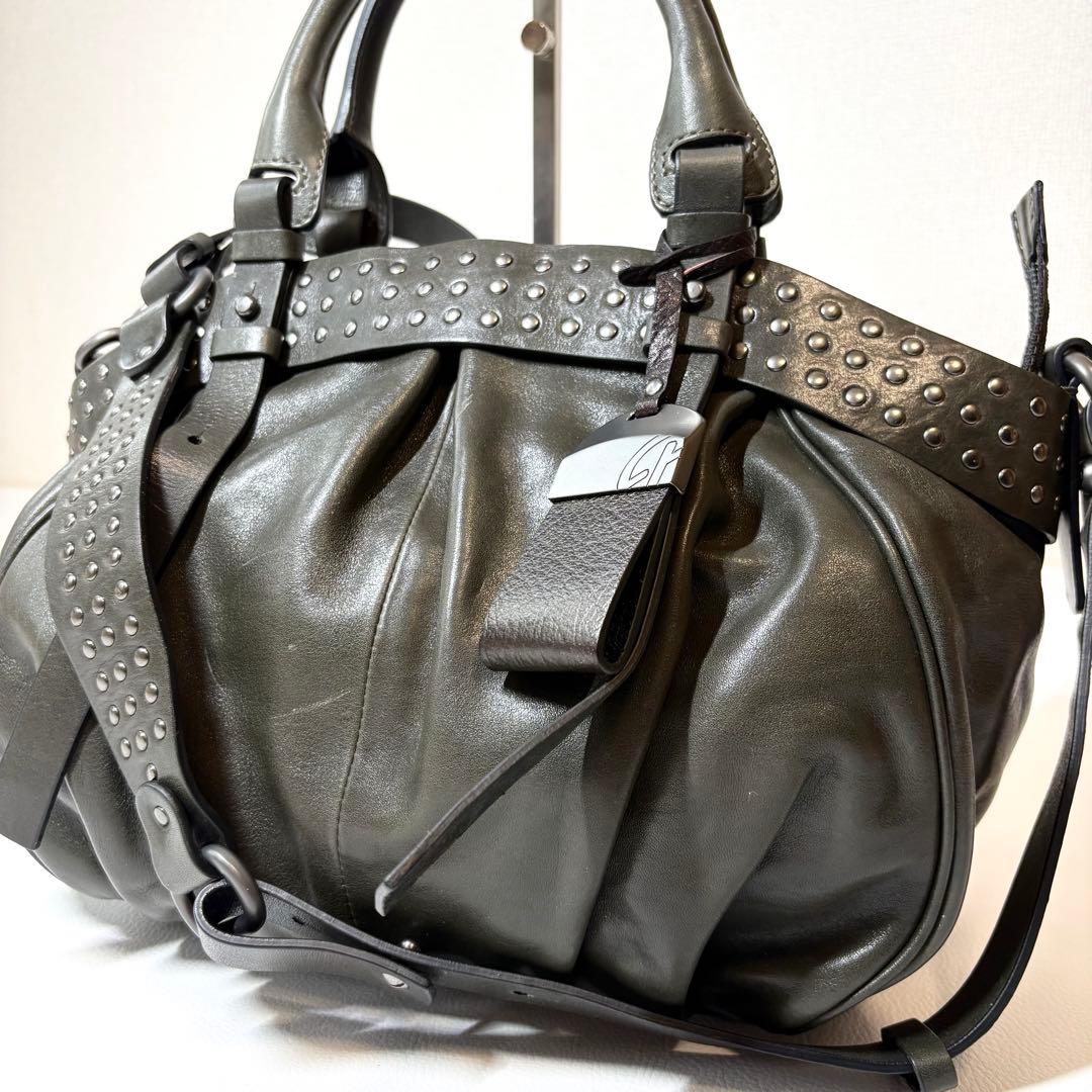 FRANCESCO BIASIA スタッズ ショルダー バッグ 2WAY