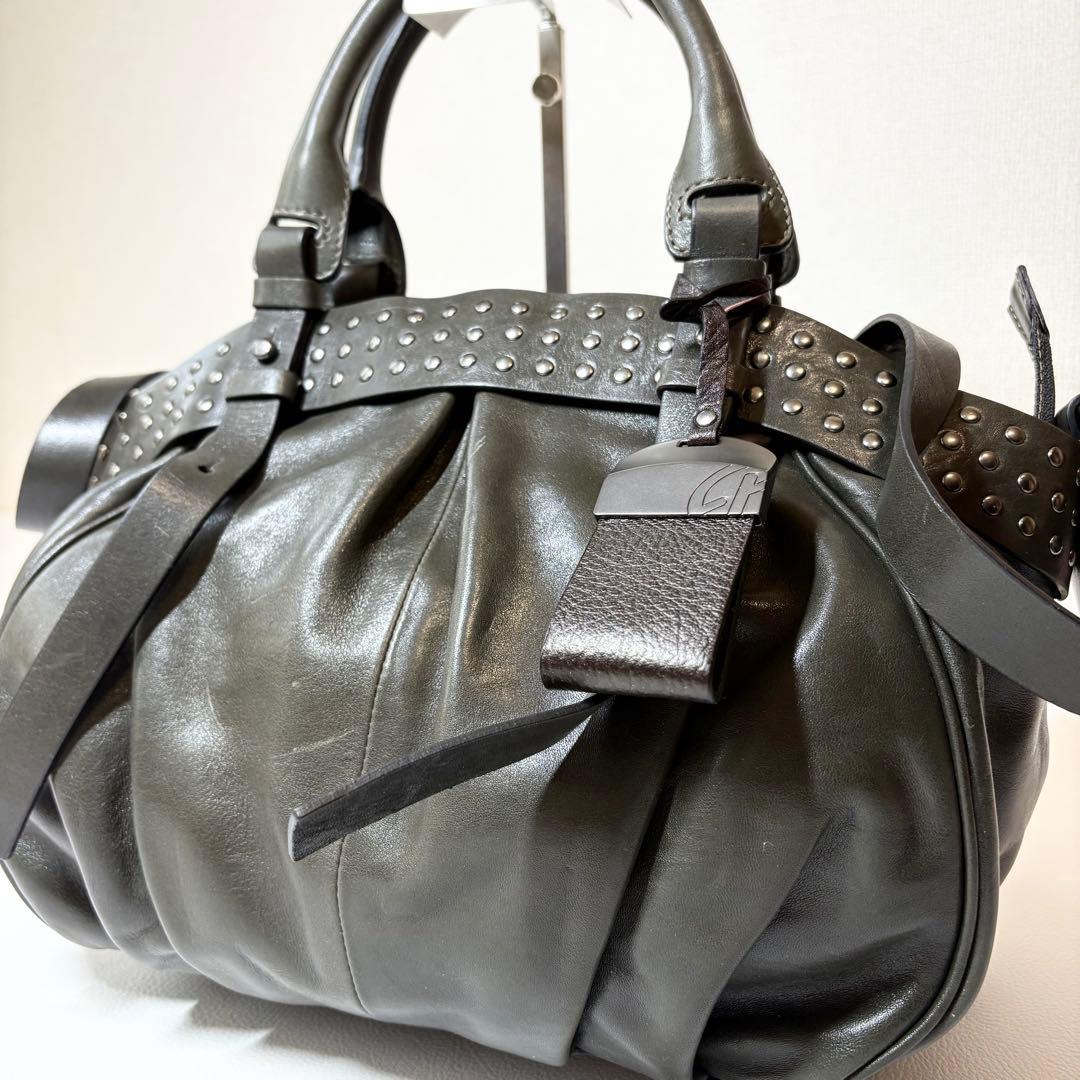 FRANCESCO BIASIA スタッズ ショルダー バッグ 2WAY