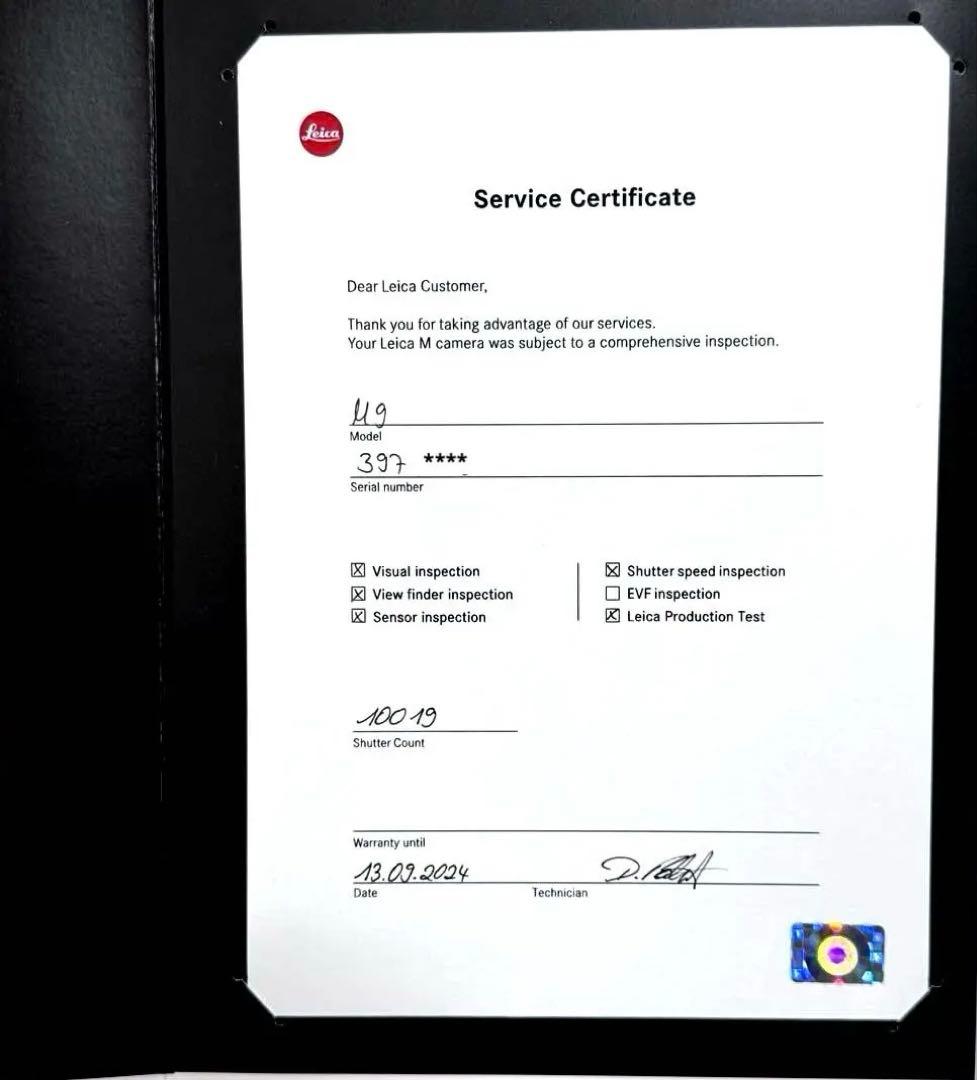 Leica m9 ブラックペイント　CCDセンサー交換対策済み　美品