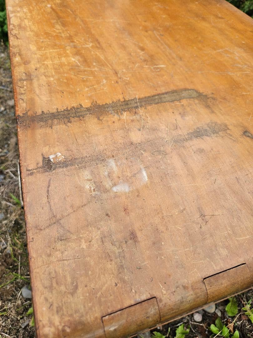 日本のアンティーク 文机 飾り台 抽斗 勉強机 座卓 木製 昭和レトロ 古家具