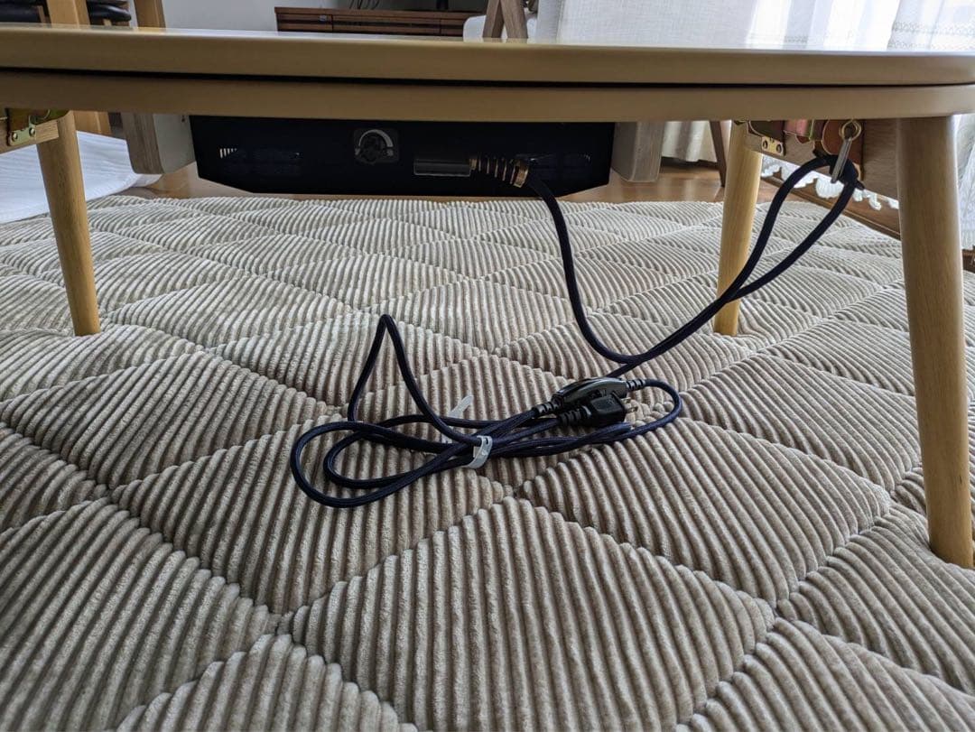 【値下げ！⠀】ナチュラル楕円形電気こたつ