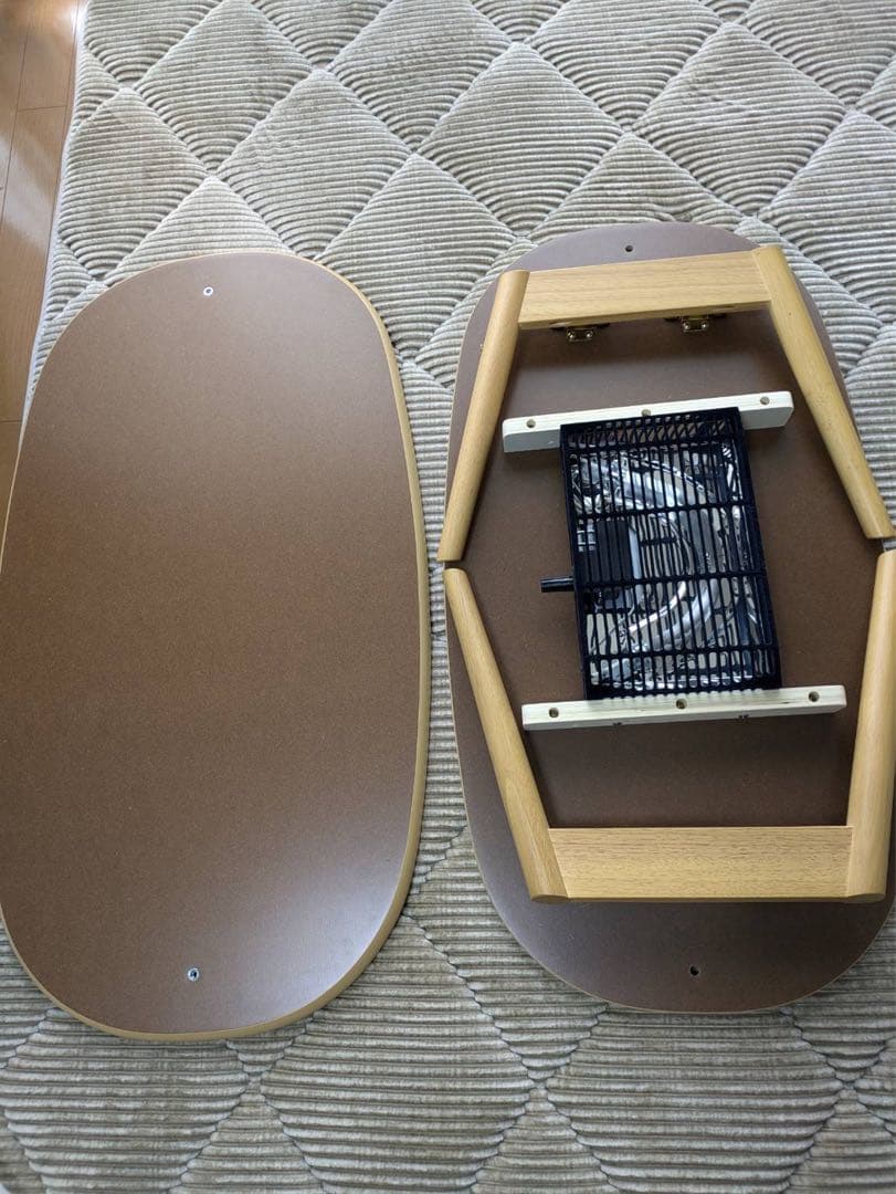 【値下げ！⠀】ナチュラル楕円形電気こたつ