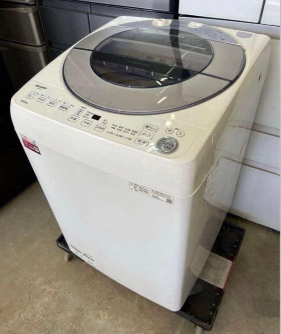【高年式】2021年式 8kg SHARP 洗濯機 ES-GV8E-S