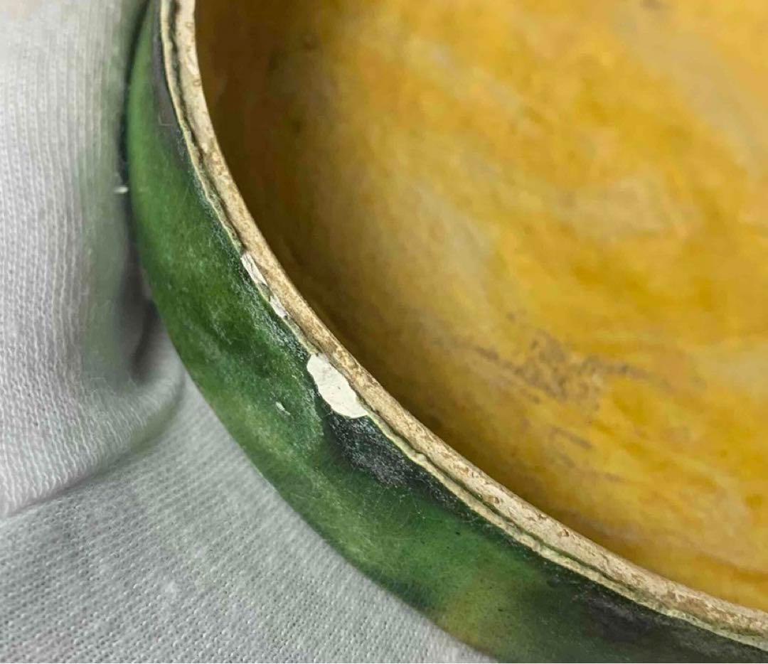 中国 三彩花図印合（香合）　f2220722