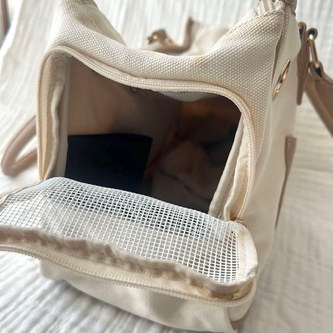 モンシェリ　パイピングペットトートバッグ　キャリーバッグ