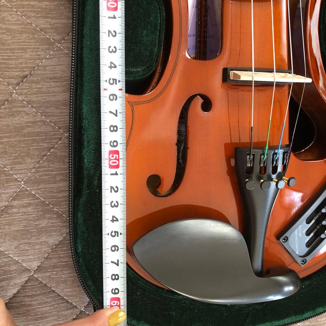 エレクトリックバイオリン オレンジ色 新品弦付き