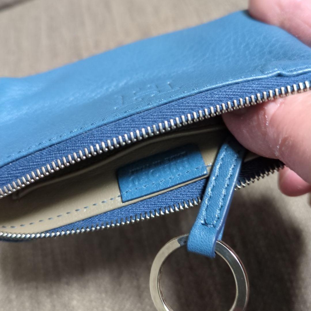 ヒロフ　レザー ケース・キーケース　青