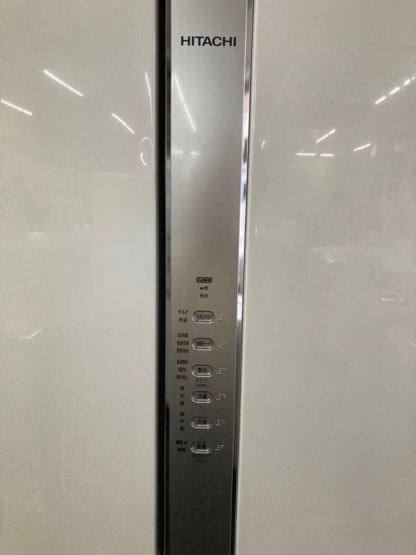 中古6ドア大型冷蔵庫HITACHI ノンフロン冷蔵庫 2018年製直接