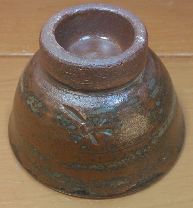 人間国宝 金城次郎 海老酒盃 栞 共箱 美品 やちむん 壺屋焼 壷屋焼 紐付箱