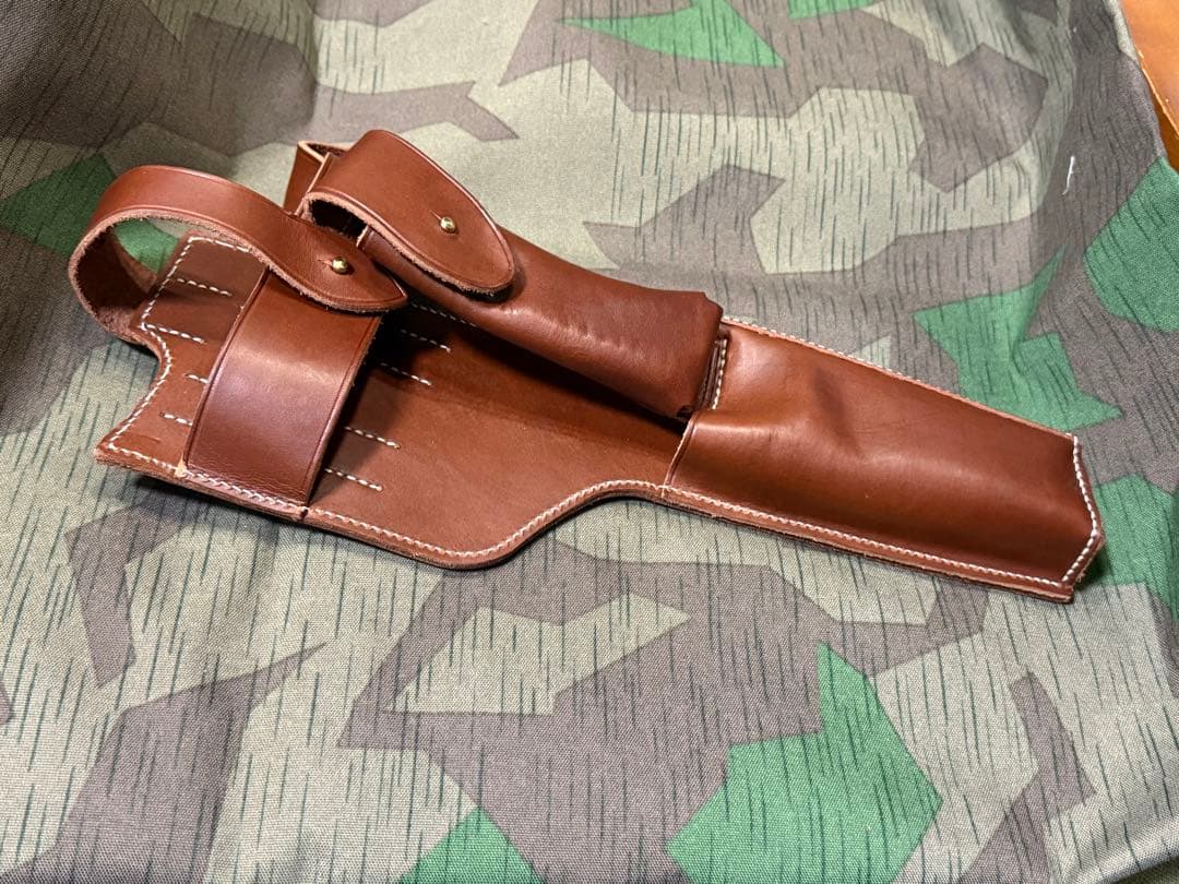 ★マルシン製品対応モーゼルM712、C96 木製ホルスター用ハーネス（レプリカ）