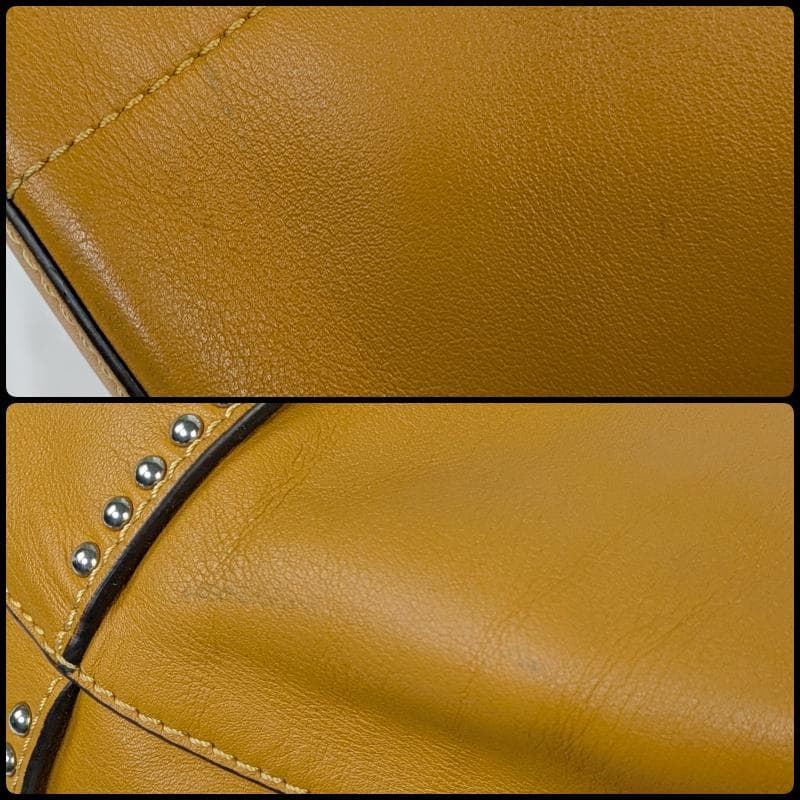 J&M DAVIDSON ミニ デイジー スタッズ ショルダーバッグ ブラウン