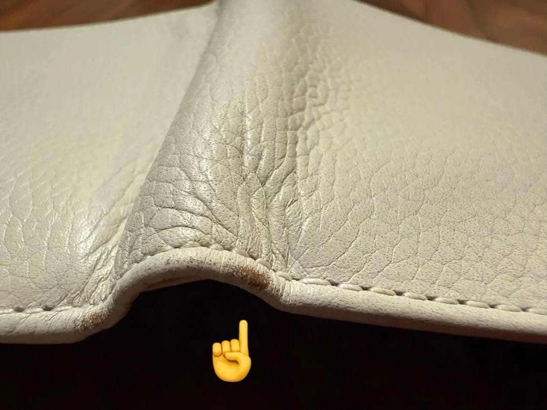 専用　J&M DAVIDSON 二つ折り　ホワイト コンパクト ミニ財布 レザー