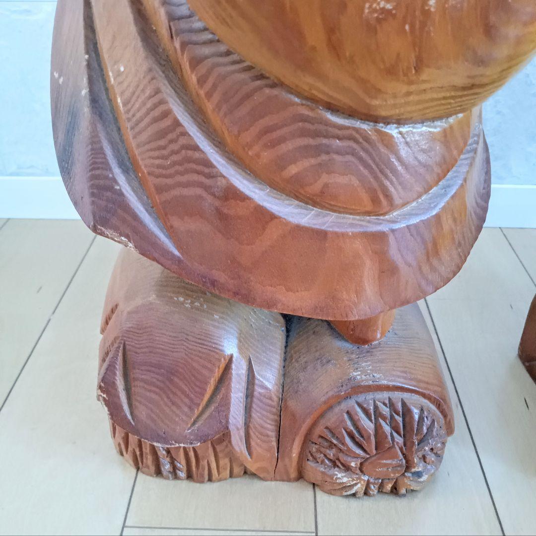 七福神 恵比寿様 大黒天様 縁起物 木彫り 木製 置物　打ち出の小槌 米俵