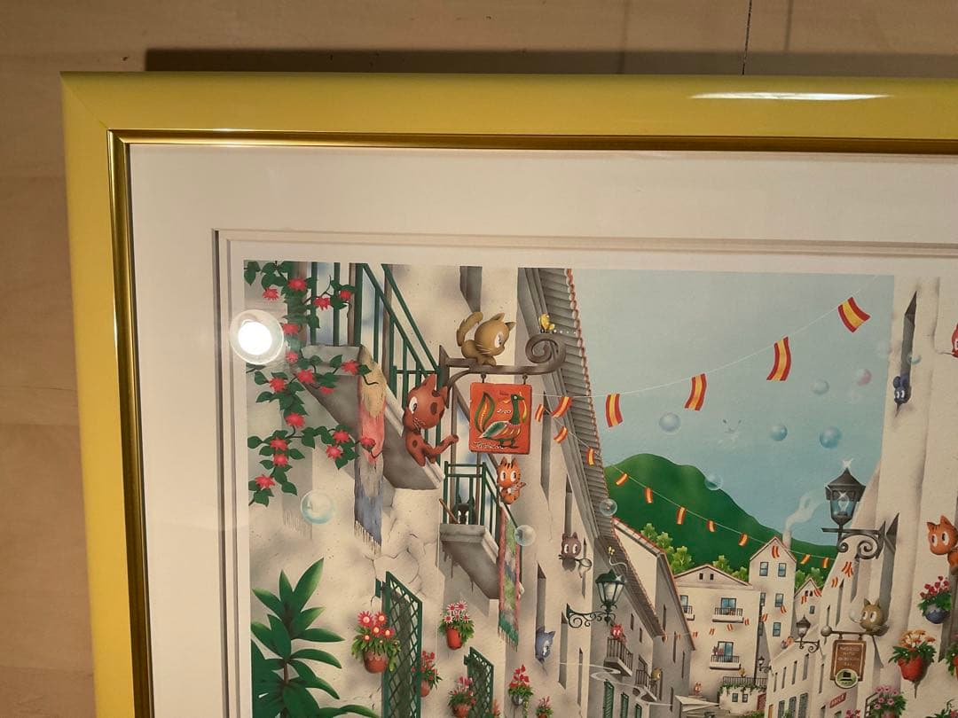 芳岡ひでき　「エスパーニャ・キャッツ」　リトグラフ　直筆サイン・エディション有り