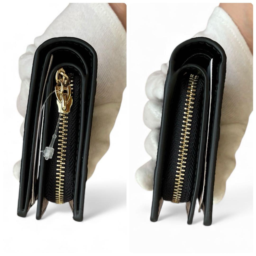 【新品・箱/袋/タグ付】COACH 折り財布　ブラック　二つ折り財布　レザー