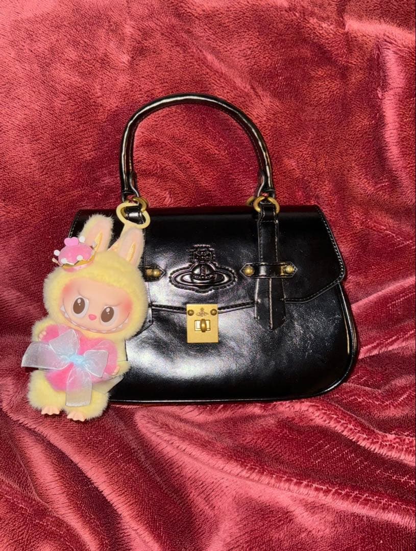 Vivienne Westwood オーブロゴ レザー ハンドバッグ