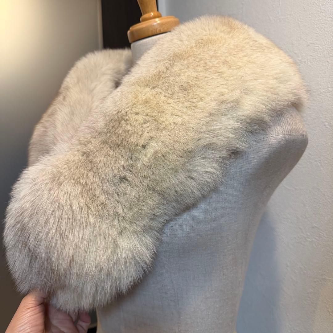 超美品 ショール　SAGA FOX ファー 成人式　振袖　結婚式　白　シルバー