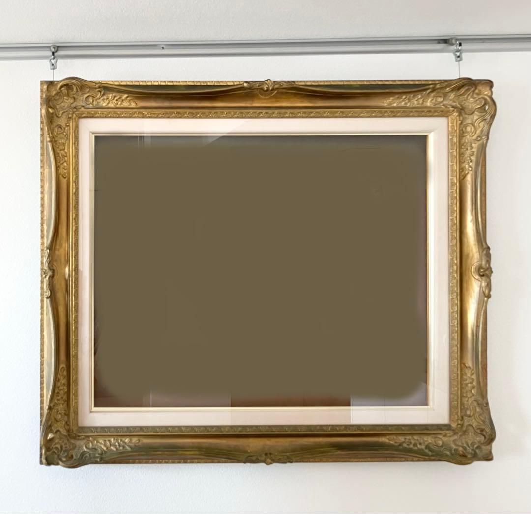 アンティーク　額縁　フレーム　レトロ　油絵　キャンパスF15