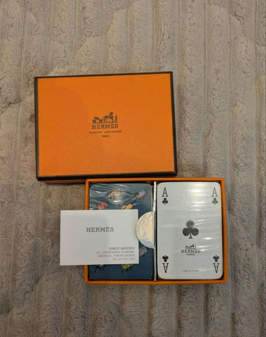 【新品】HERMES ミニトランプ 馬柄 馬デザイン2種
