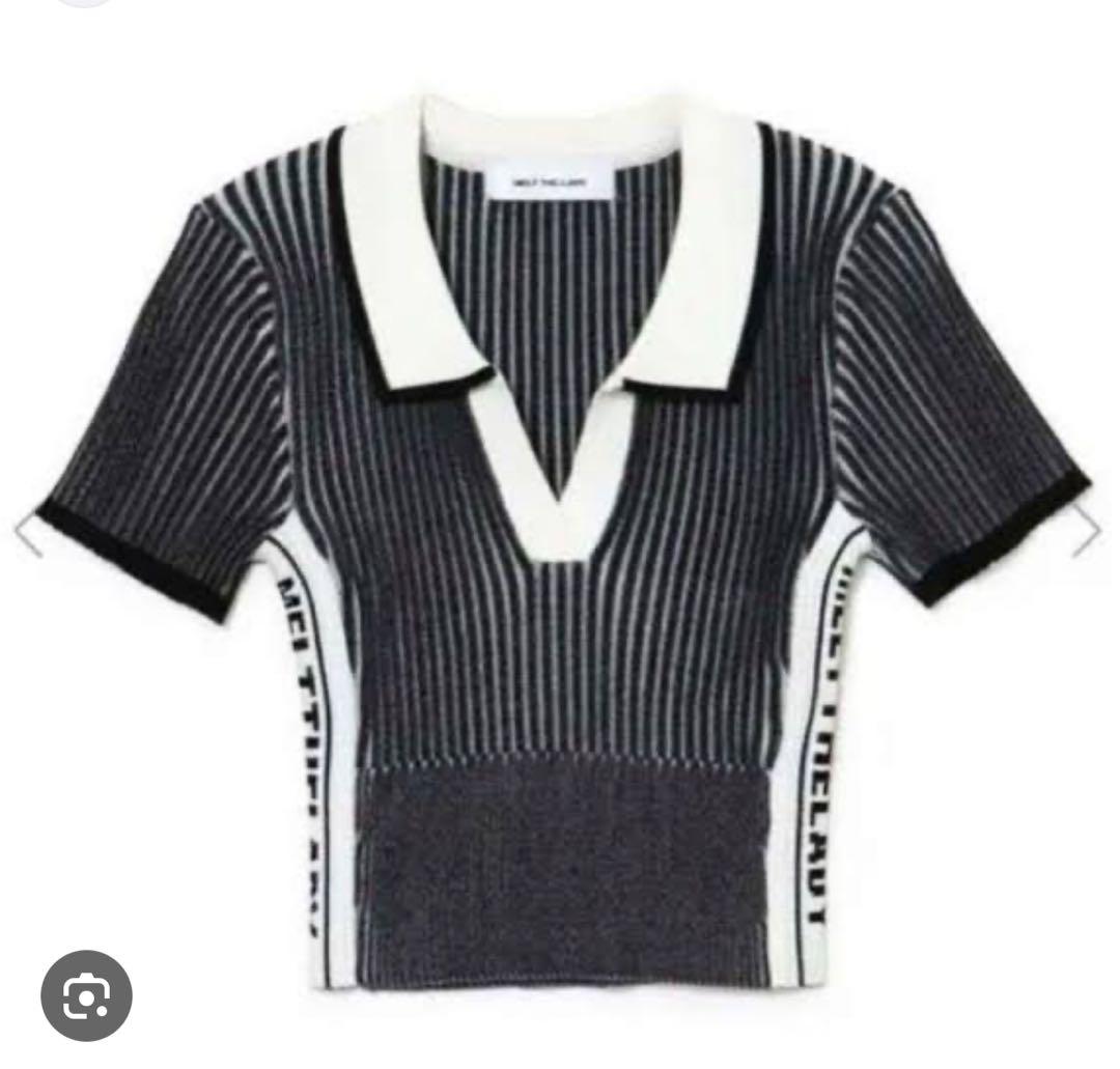 トップス melt the lady collared knit tops