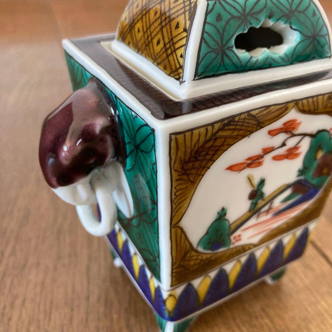 木米　九谷焼　香炉　青木木米　香爐　九谷木米　江戸時代　明和　九谷　古九谷