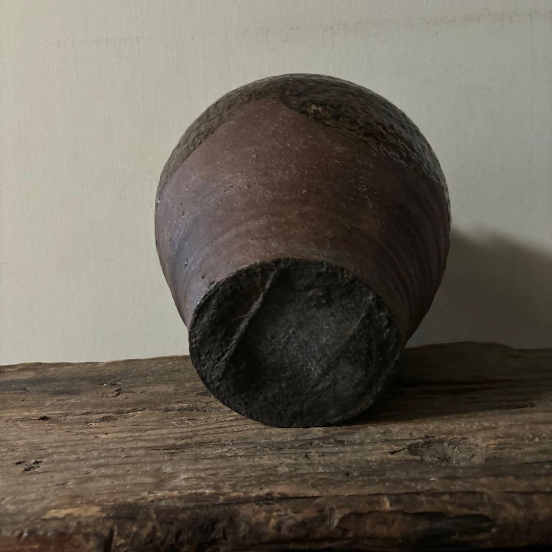 古丹波壷(江戸時代頃) 飴釉葉茶壺　古道具　古備前　古信楽　検:李朝　呂宋壷