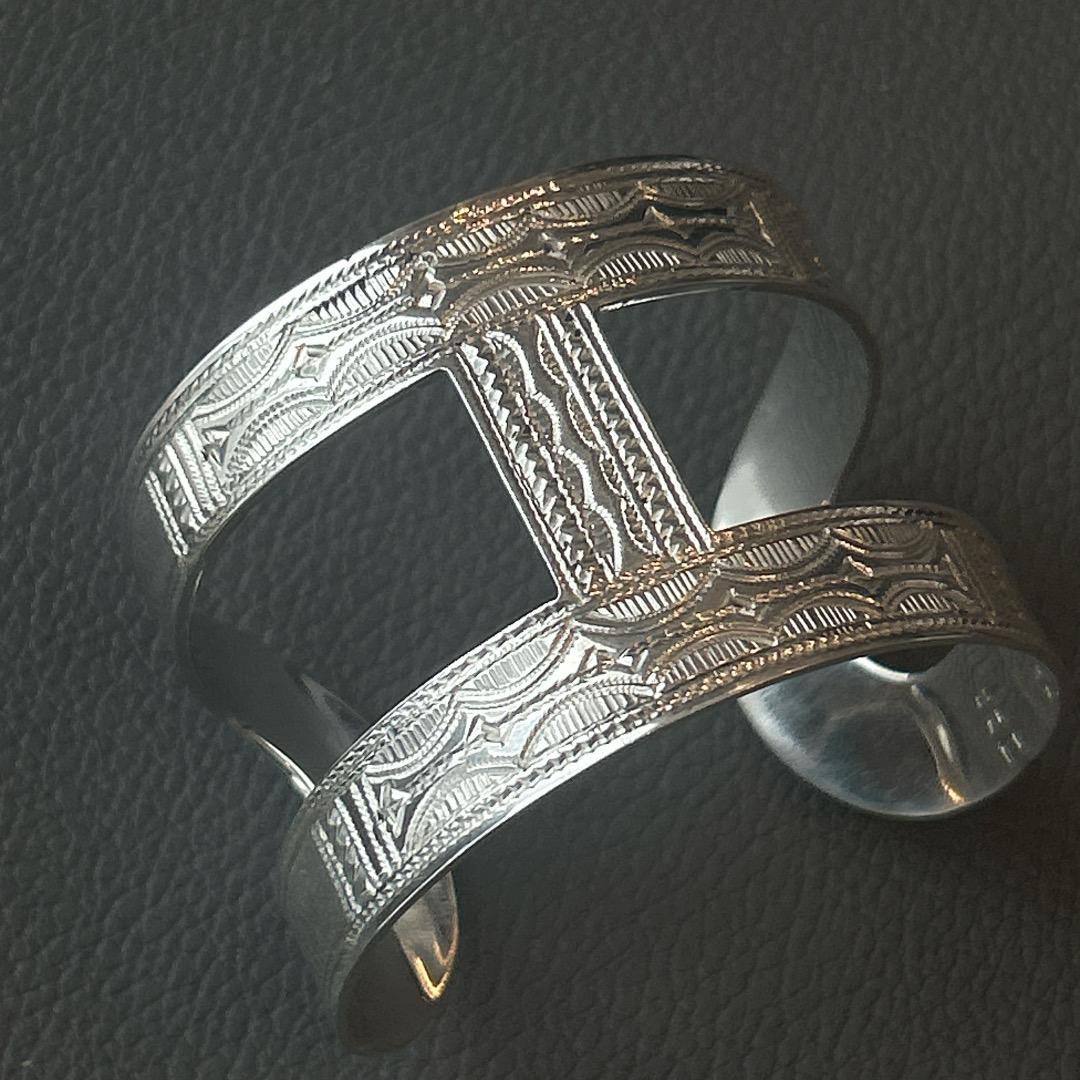 トゥアレグシルバー　ワイドバングル　トゥアレグ　Touareg④