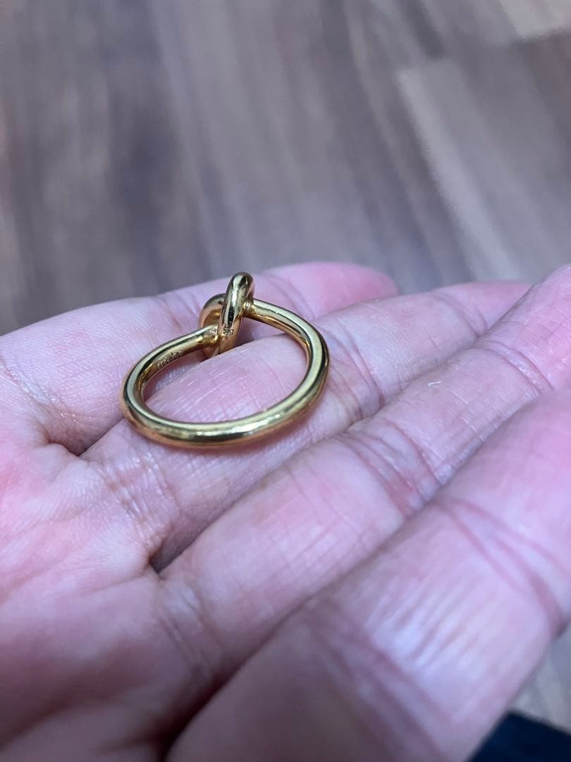 【CELINE】ゴールド ノットリング　52