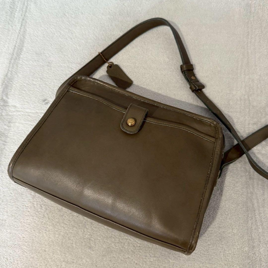 バッグ Vintage Coach Olive Green Fulton Bag