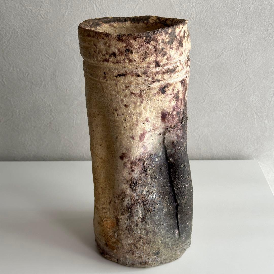 古谷道生 信楽 花器 信楽花入 共箱