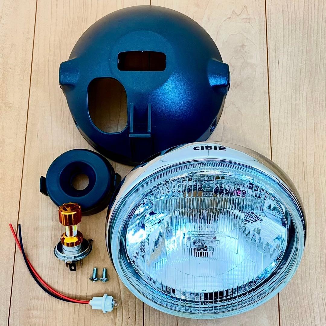 当時物 シビエ 凹み ヘッドライト 美品 CIBIE マーシャル