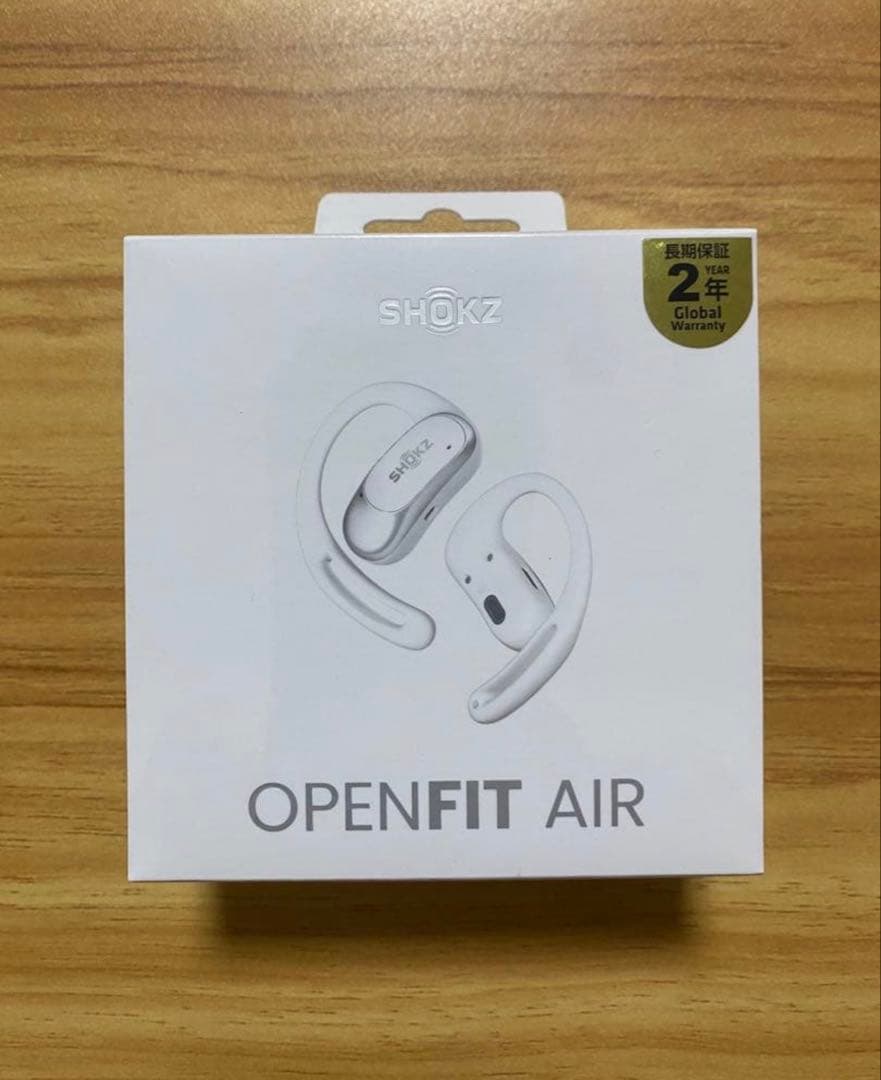 【新品未使用】SHOKZ OPENFIT AIR ホワイト イヤホン