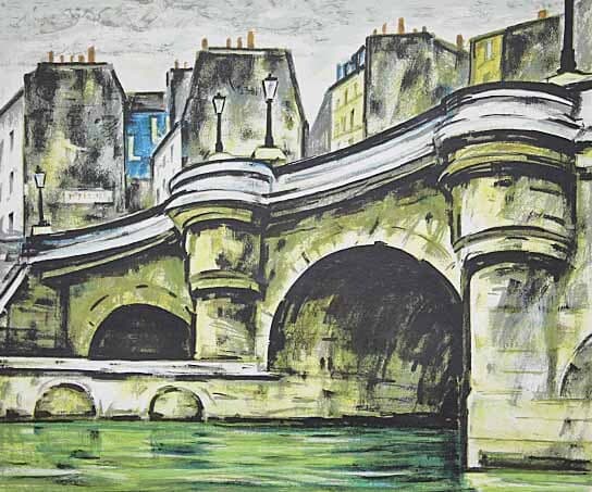 荻須高徳 【ル・ポンヌフ】 リトグラフ