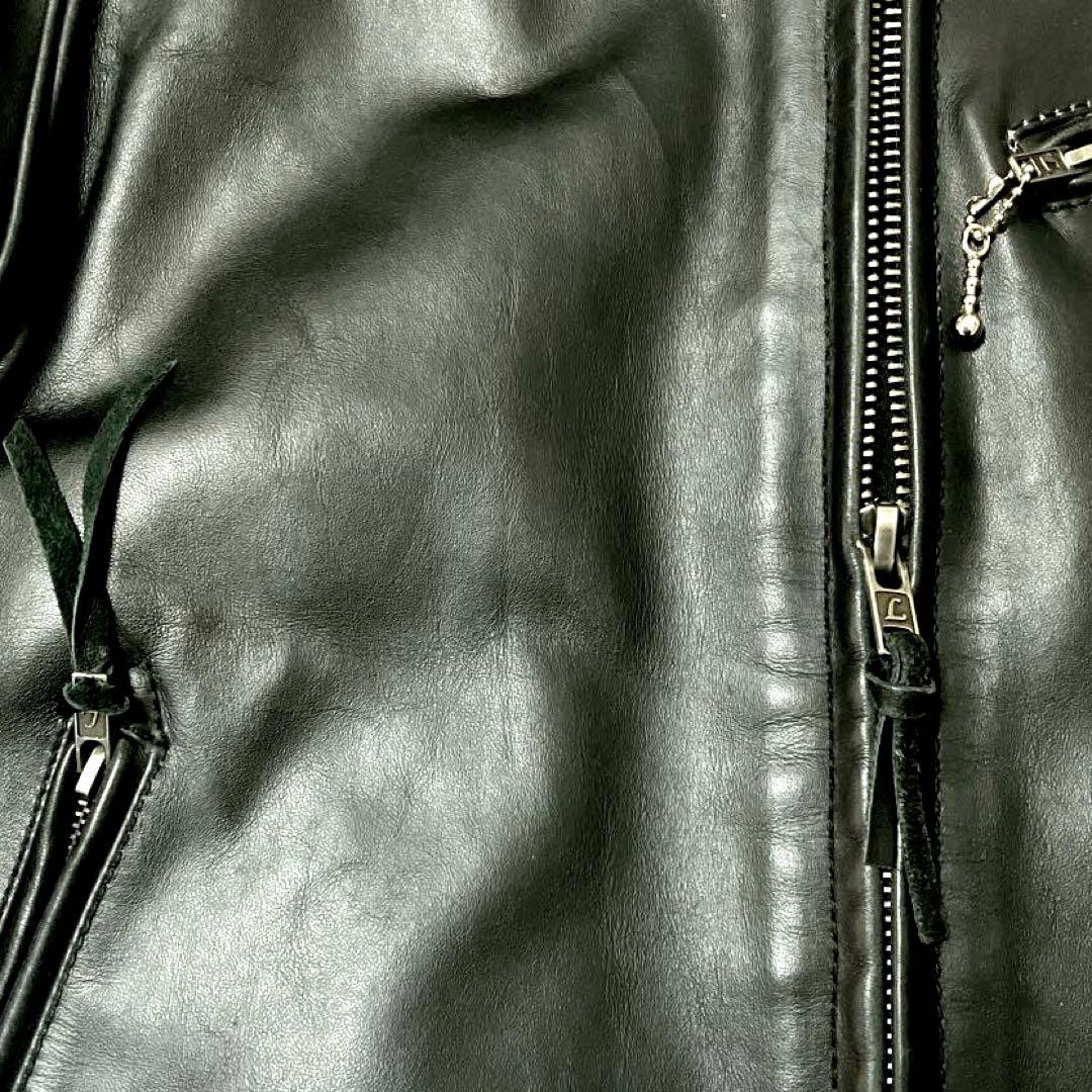 美品✨　Liugoo　LL　リューグー　レザーシングルライダース　牛革　黒