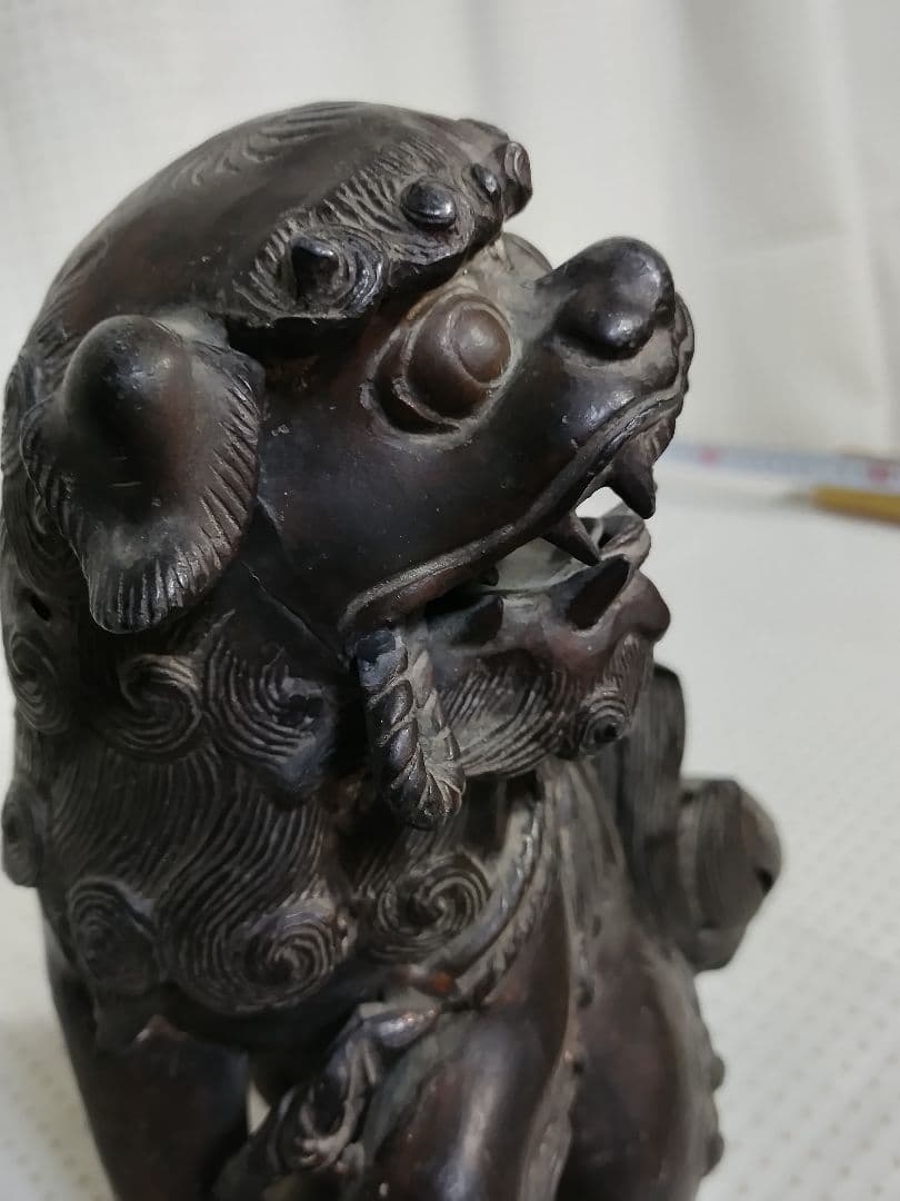 金属製 獅子像 アンティーク　明治？