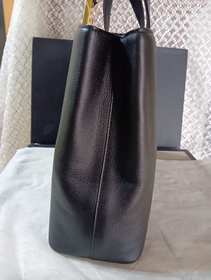 バーバリー レザー トートバッグ ノバチェック 金属金具 ブラック 黒